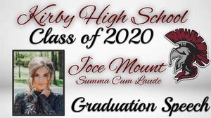 Class of 2020 Graduation Speech - Joce Mount